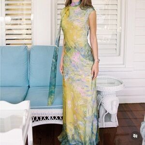 ISO YELLOW THE LABEL IRISES MAXI DRESS